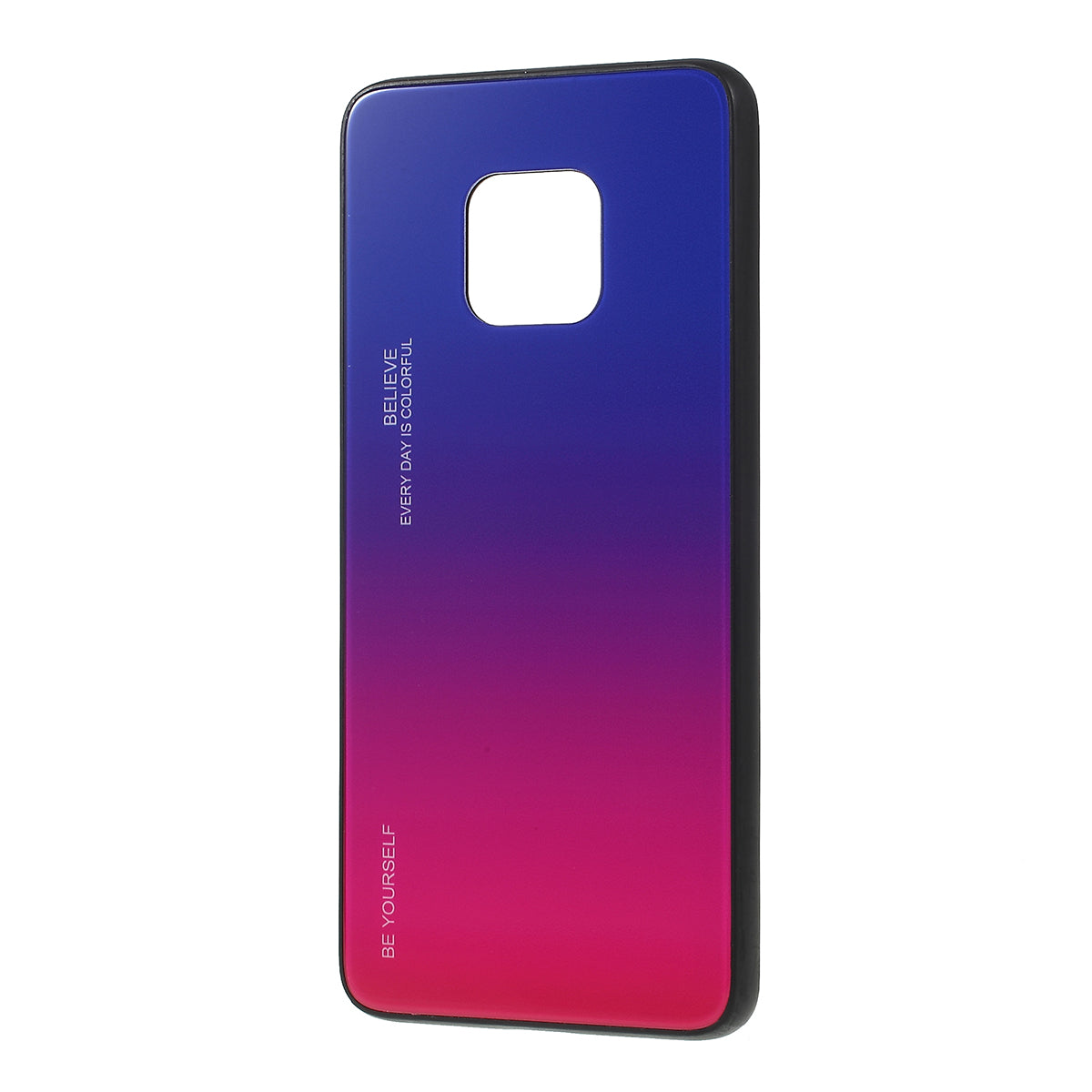 For Huawei Mate 20 Pro Gradient Color Glass + PC + TPU Hybrid Case