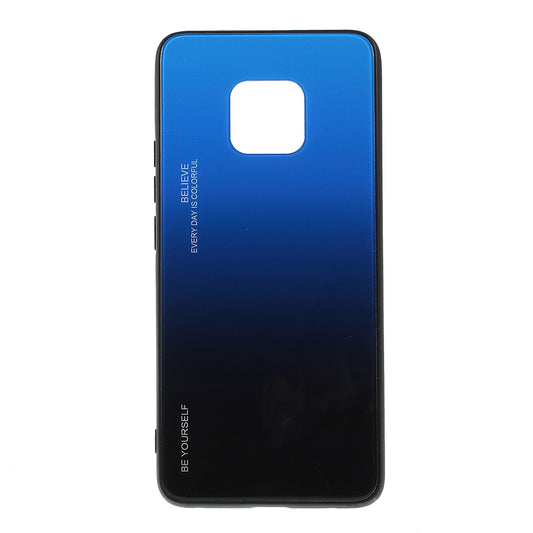 For Huawei Mate 20 Pro Gradient Color Glass + PC + TPU Hybrid Case