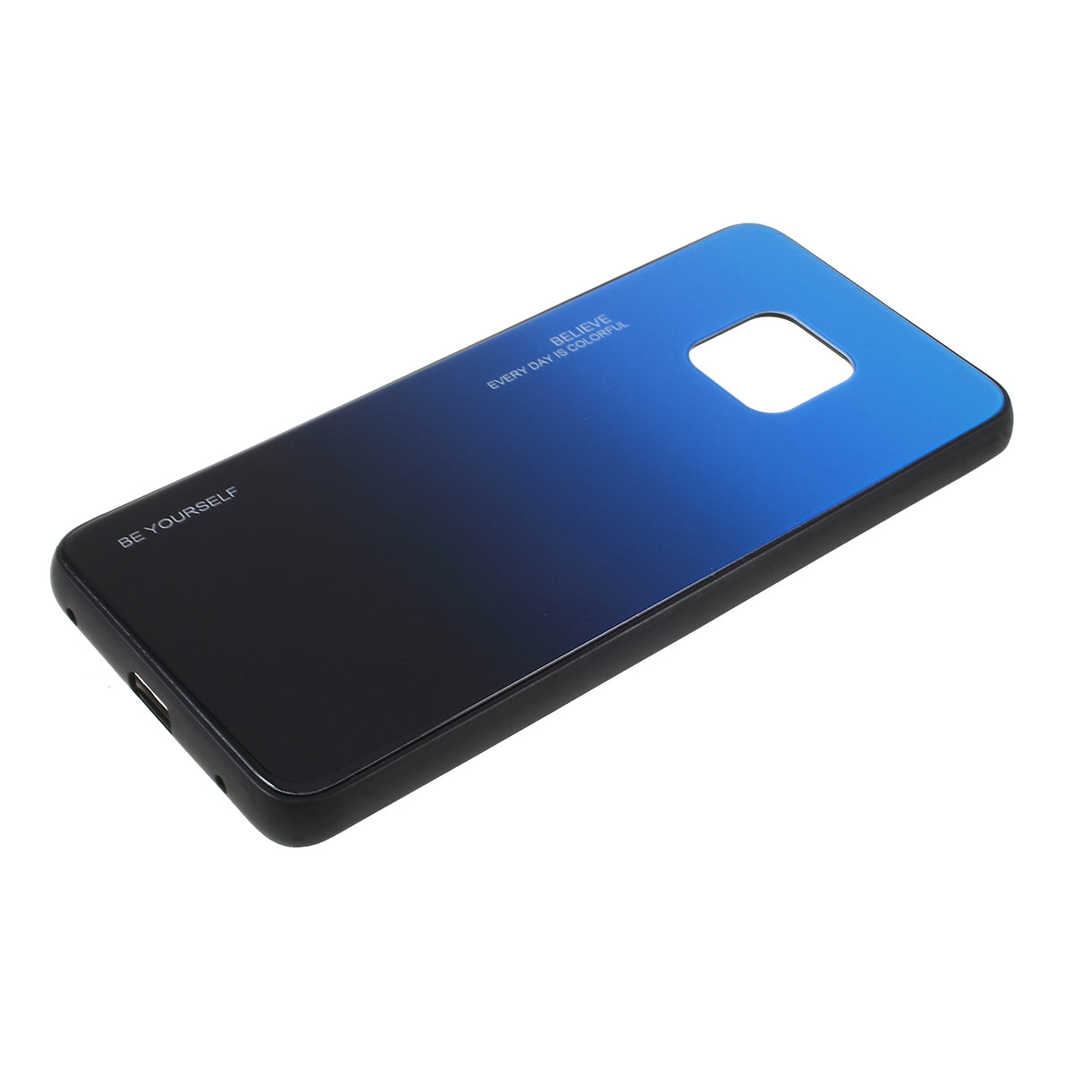 For Huawei Mate 20 Pro Gradient Color Glass + PC + TPU Hybrid Case