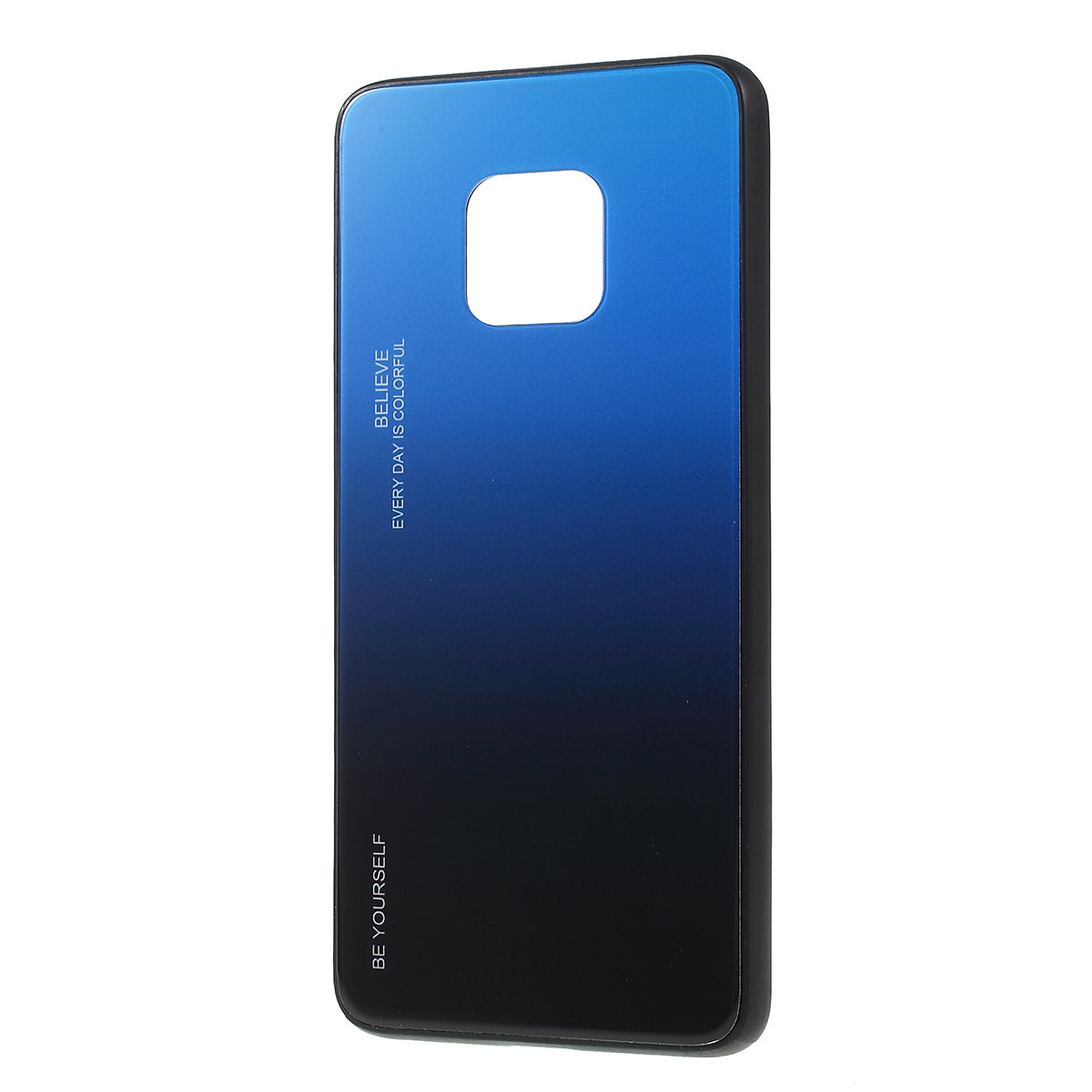 For Huawei Mate 20 Pro Gradient Color Glass + PC + TPU Hybrid Case