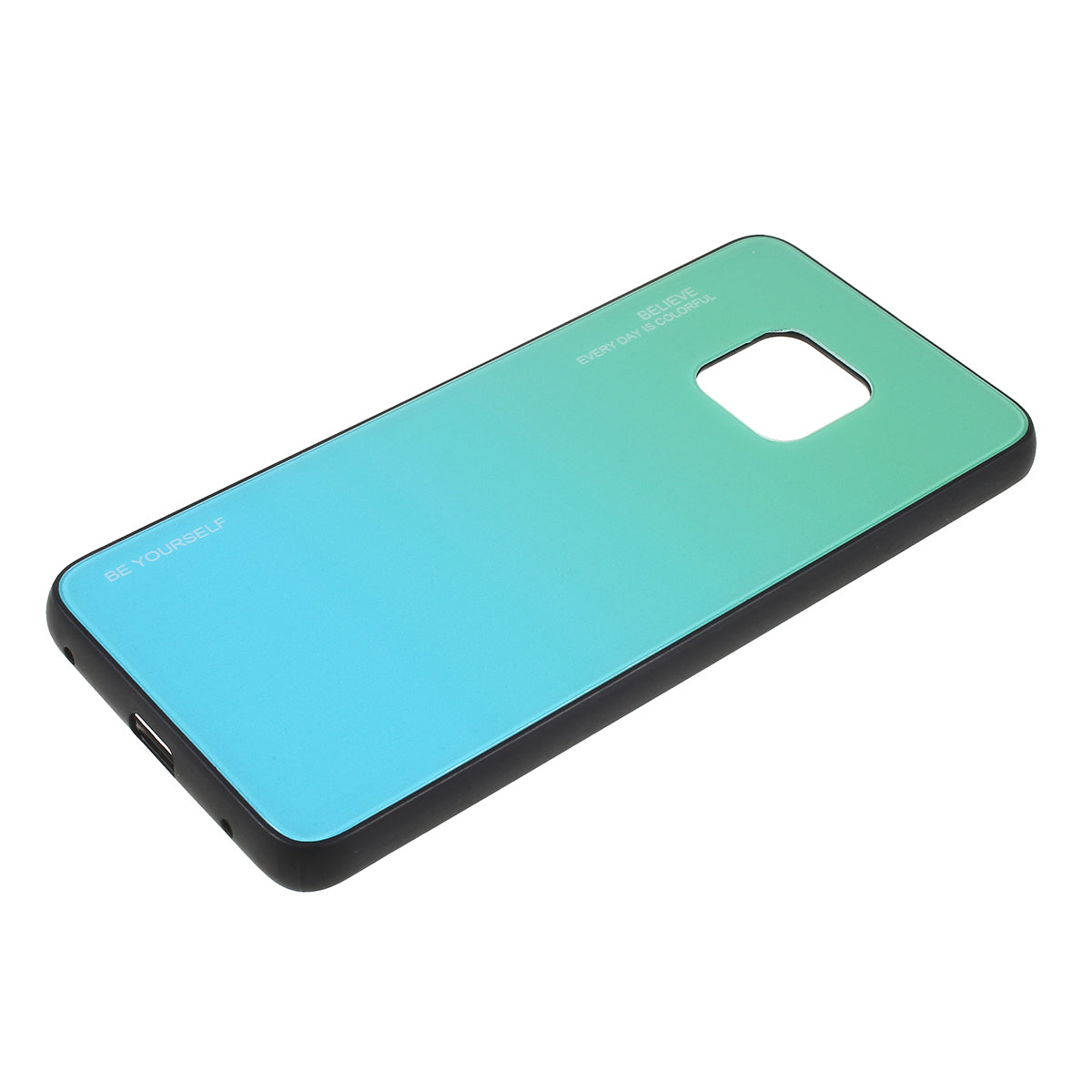 For Huawei Mate 20 Pro Gradient Color Glass + PC + TPU Hybrid Case