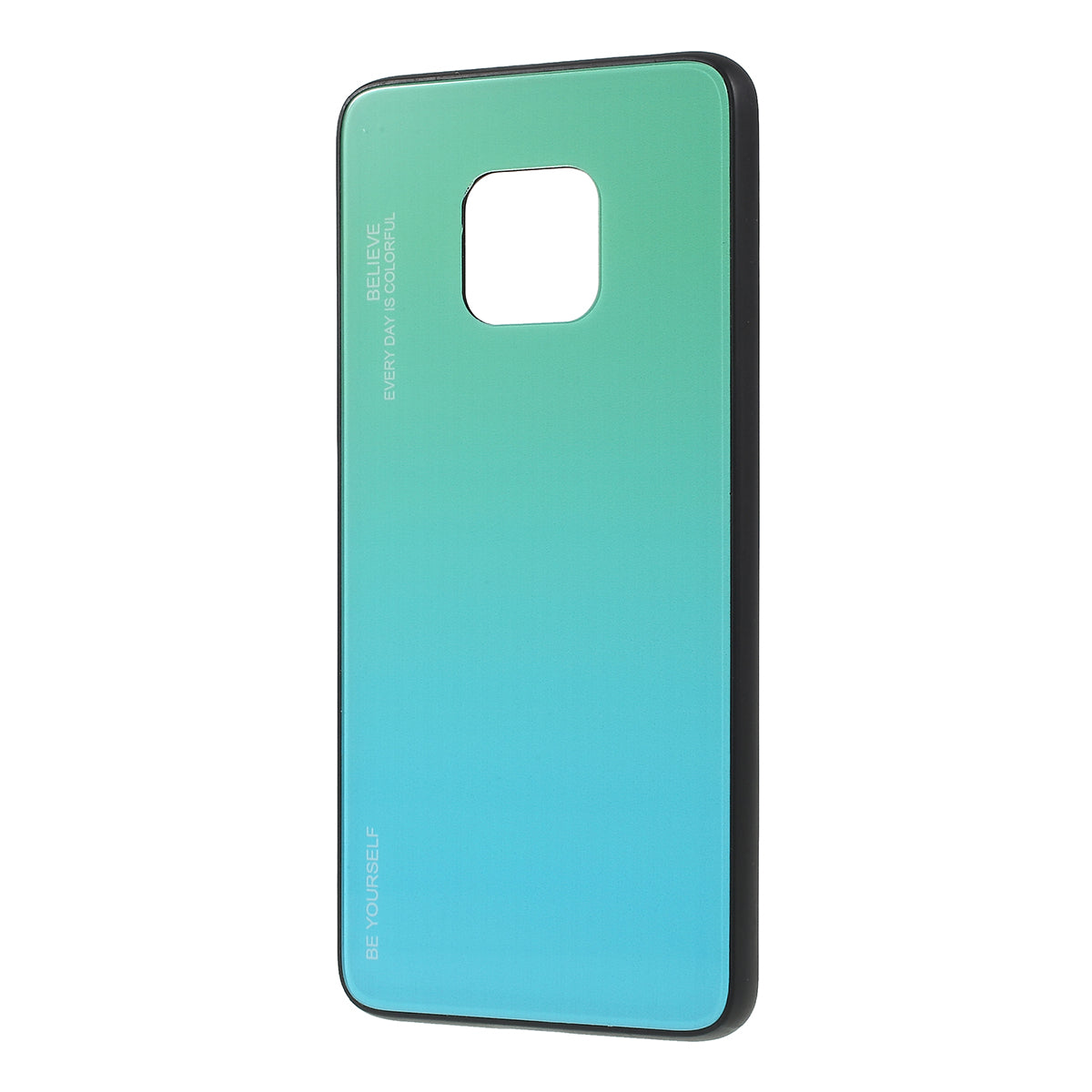 For Huawei Mate 20 Pro Gradient Color Glass + PC + TPU Hybrid Case