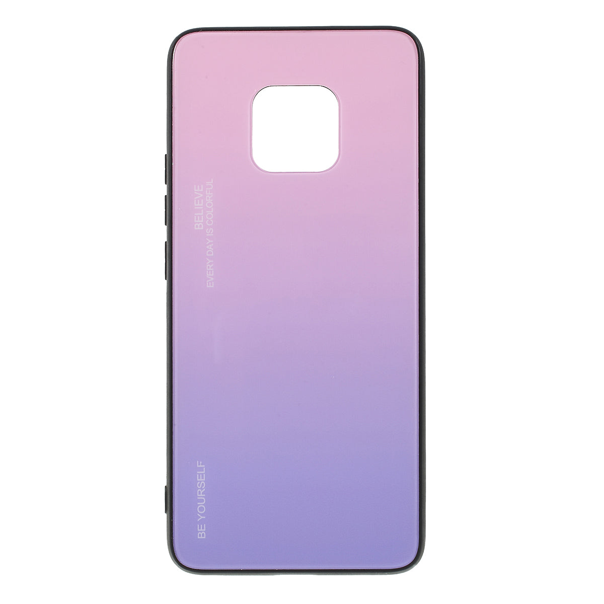 For Huawei Mate 20 Pro Gradient Color Glass + PC + TPU Hybrid Case