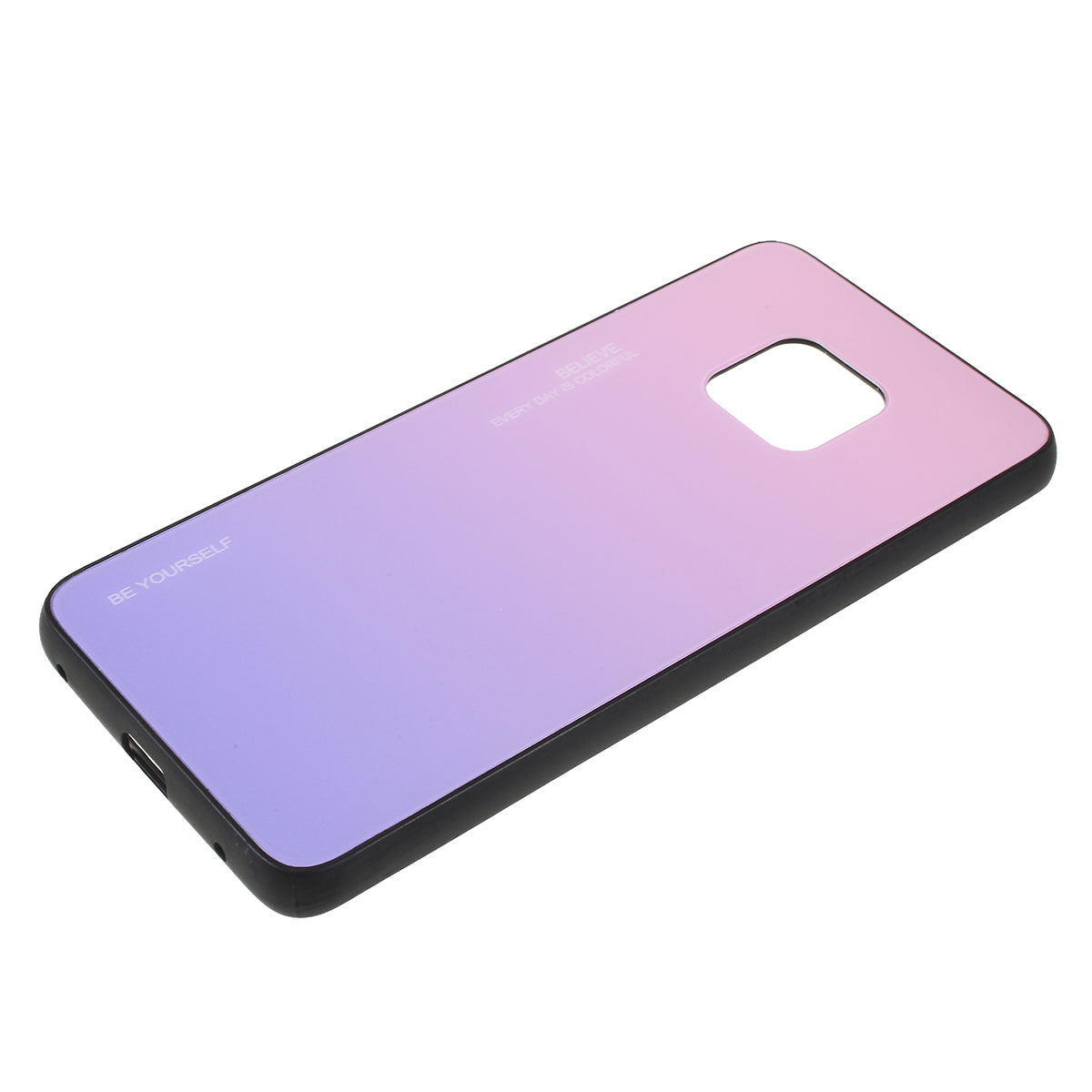 For Huawei Mate 20 Pro Gradient Color Glass + PC + TPU Hybrid Case
