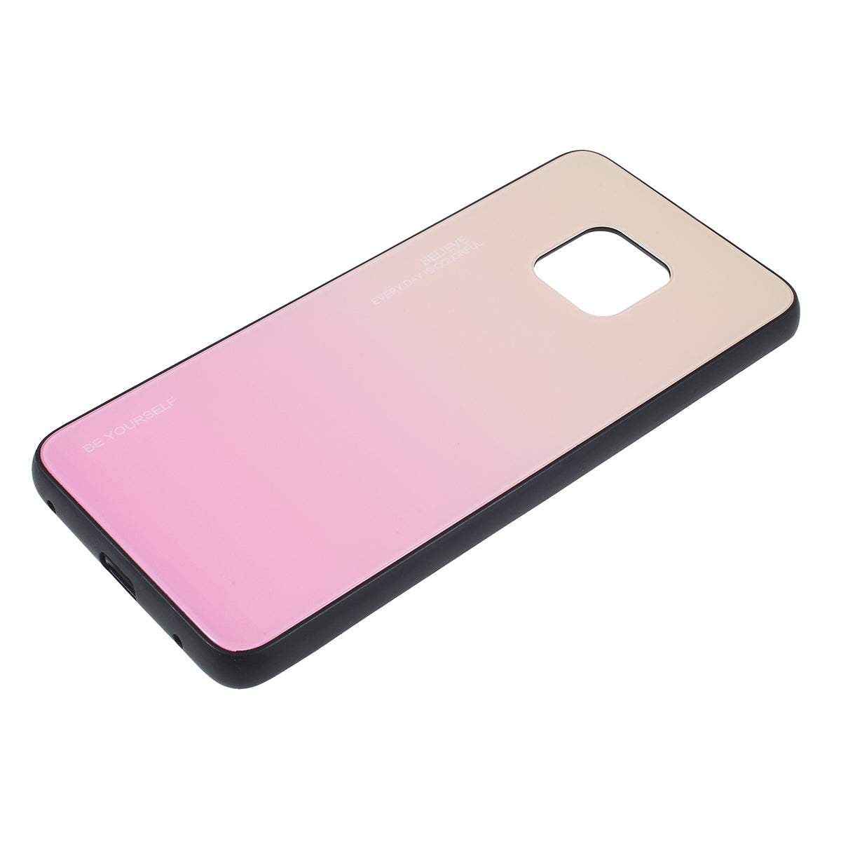 For Huawei Mate 20 Pro Gradient Color Glass + PC + TPU Hybrid Case