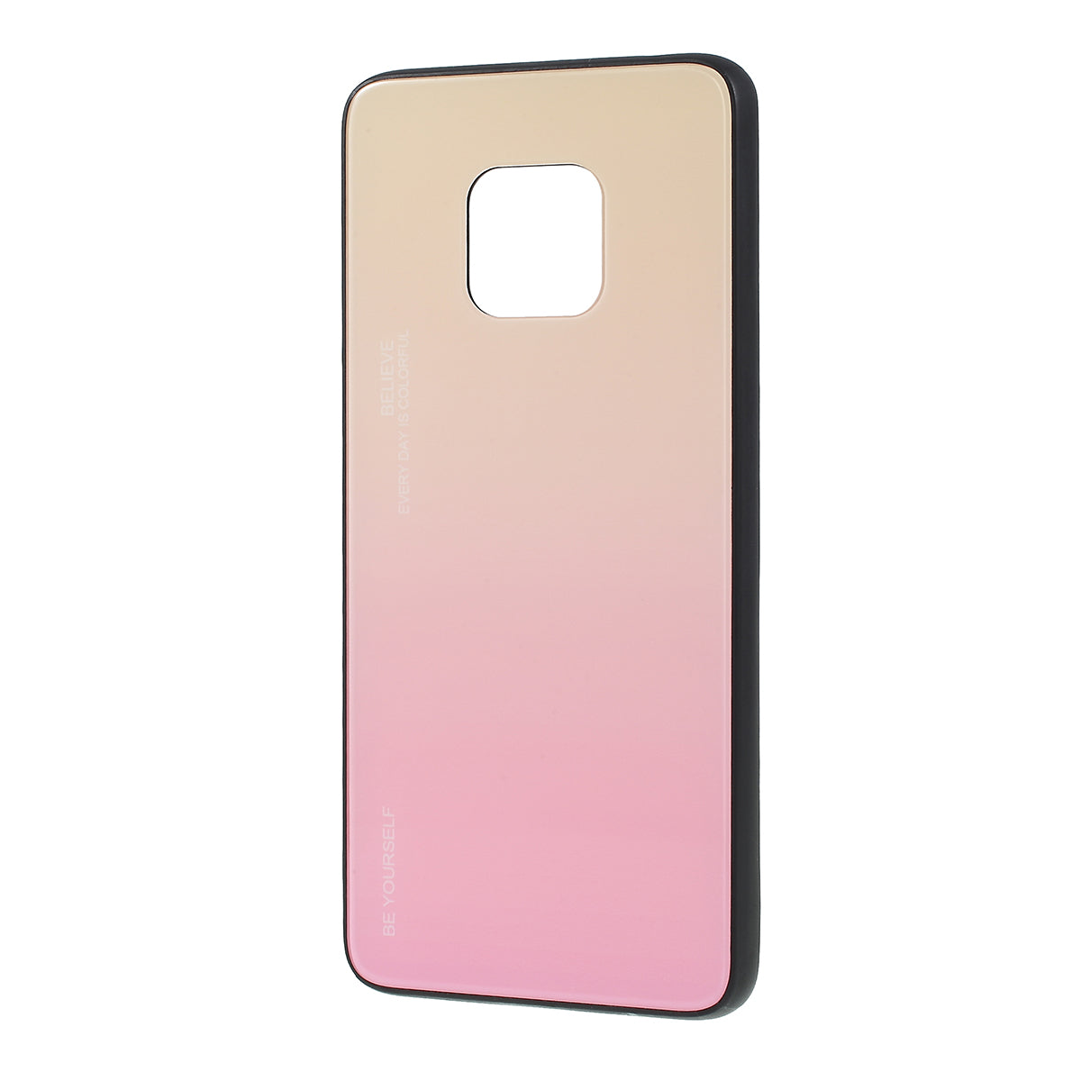 For Huawei Mate 20 Pro Gradient Color Glass + PC + TPU Hybrid Case