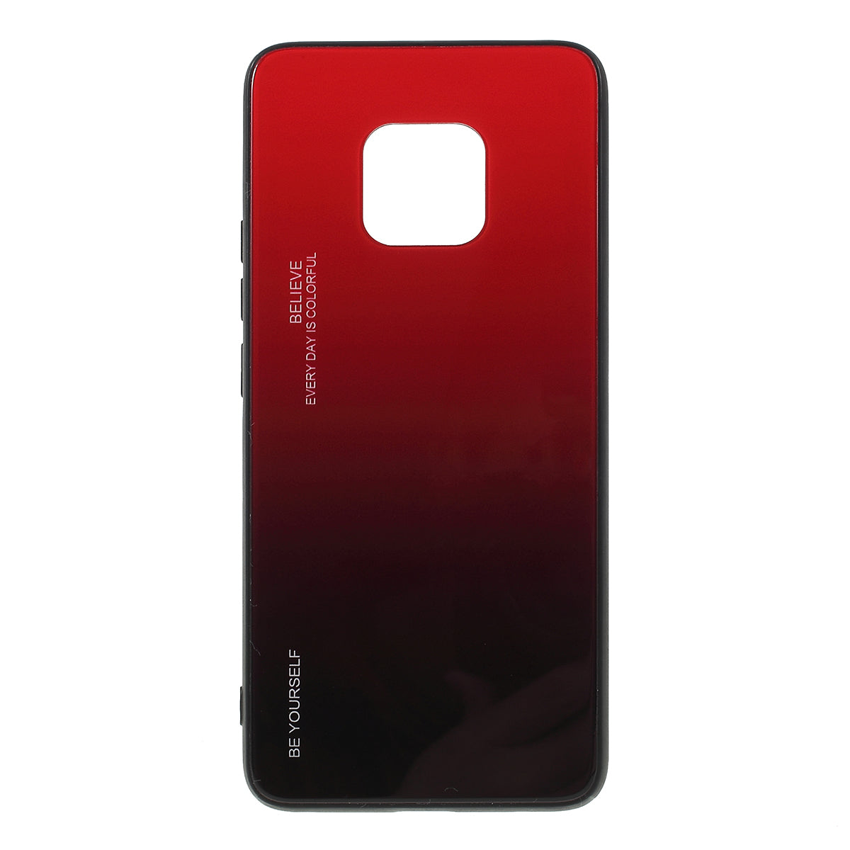 For Huawei Mate 20 Pro Gradient Color Glass + PC + TPU Hybrid Case