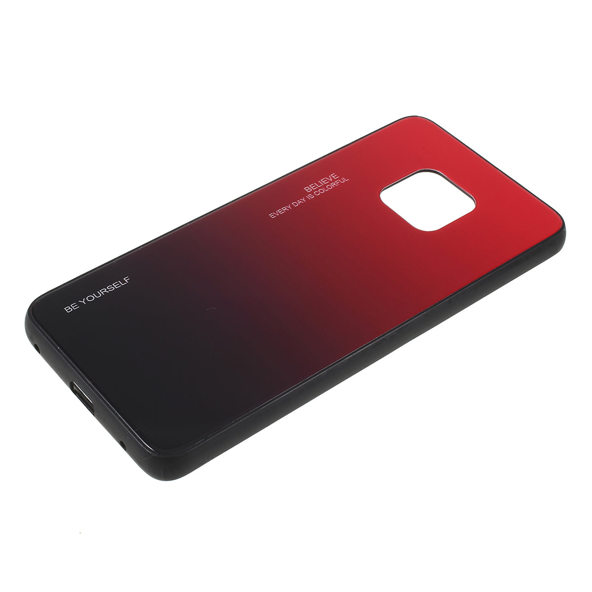 For Huawei Mate 20 Pro Gradient Color Glass + PC + TPU Hybrid Case