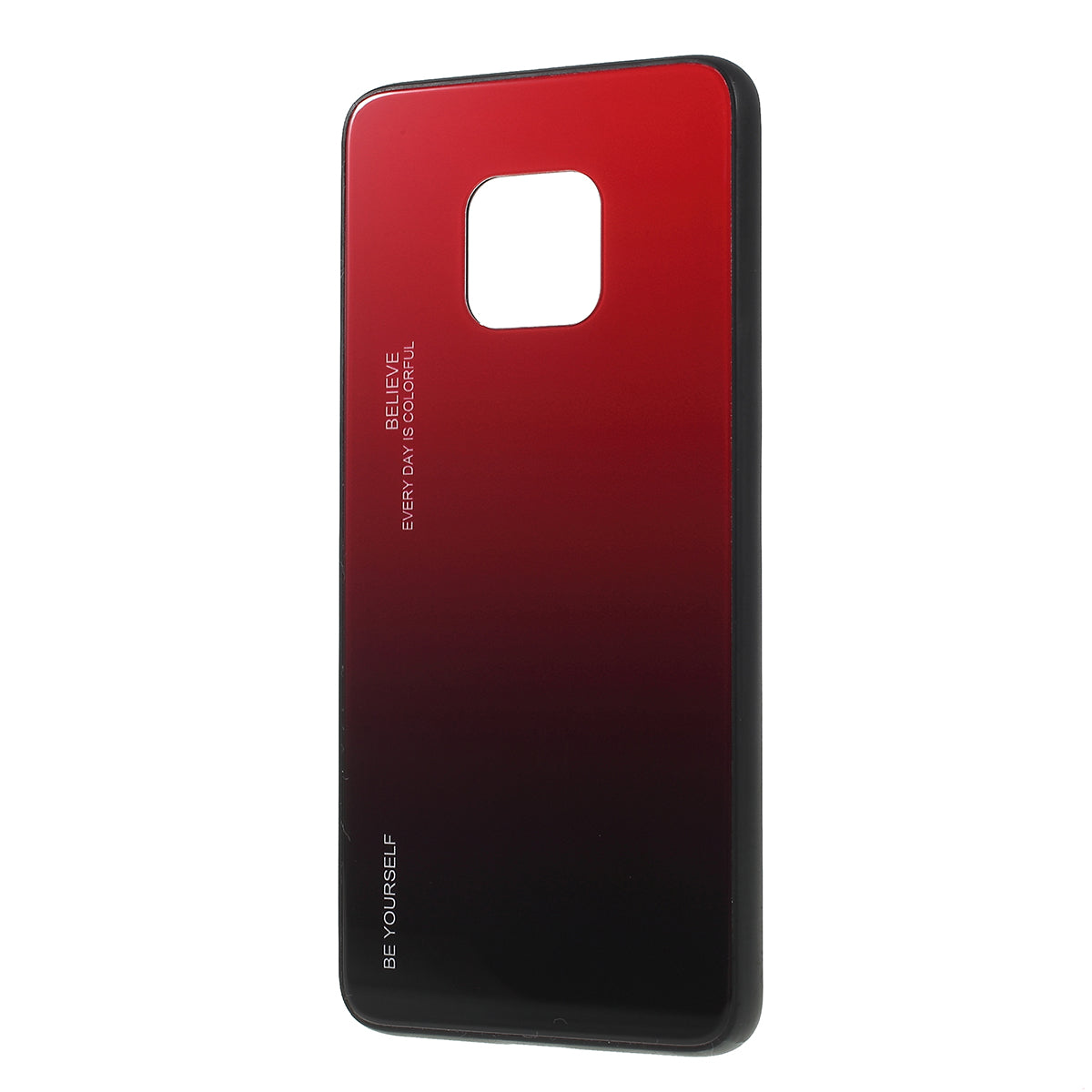 For Huawei Mate 20 Pro Gradient Color Glass + PC + TPU Hybrid Case