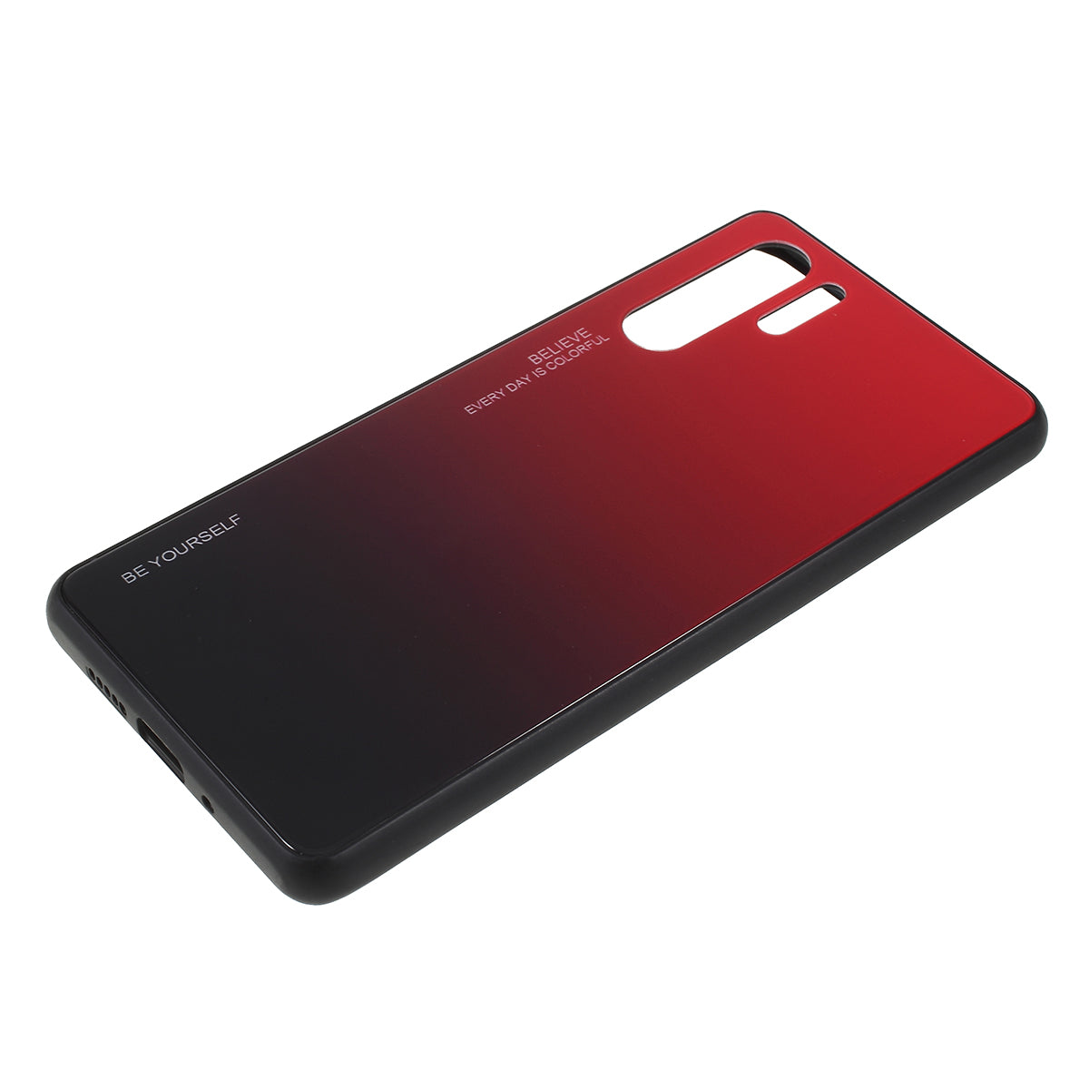 For Huawei P30 Pro Gradient Color Glass + PC + TPU Hybrid Case