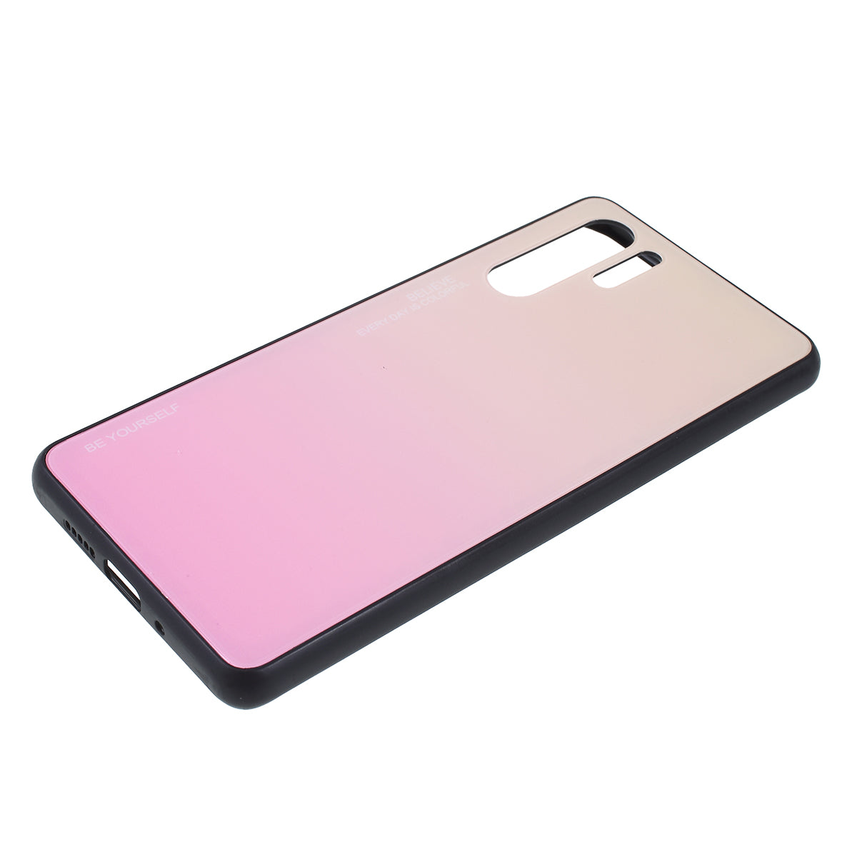 For Huawei P30 Pro Gradient Color Glass + PC + TPU Hybrid Case