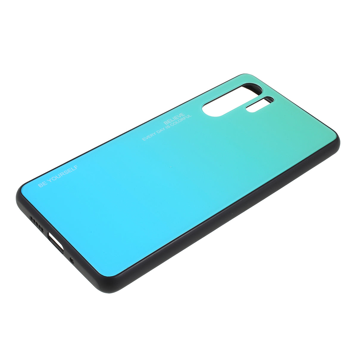 For Huawei P30 Pro Gradient Color Glass + PC + TPU Hybrid Case