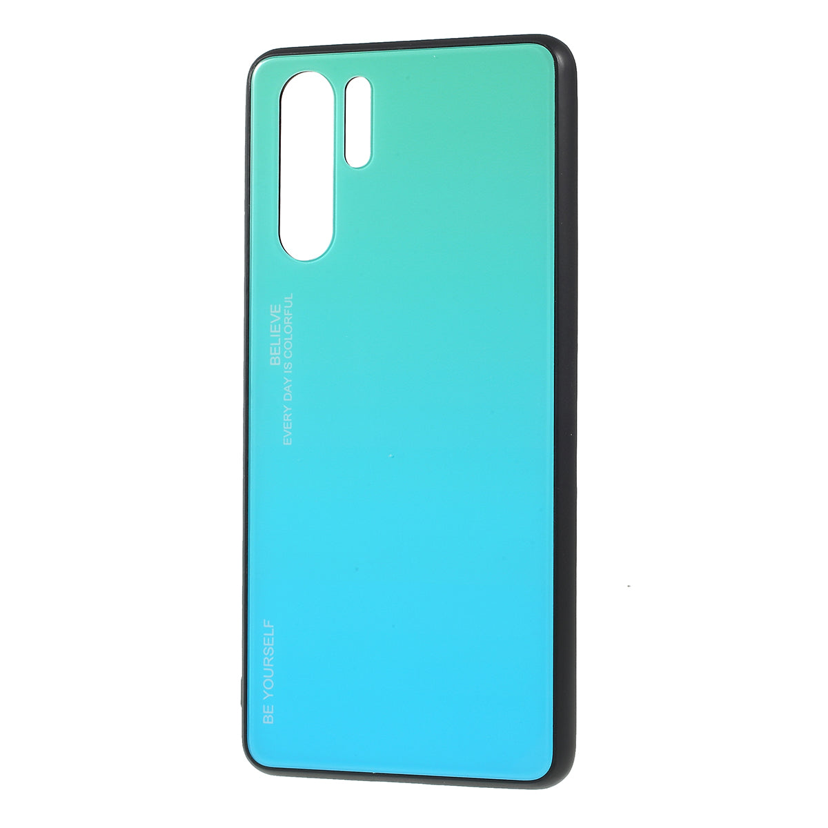 For Huawei P30 Pro Gradient Color Glass + PC + TPU Hybrid Case