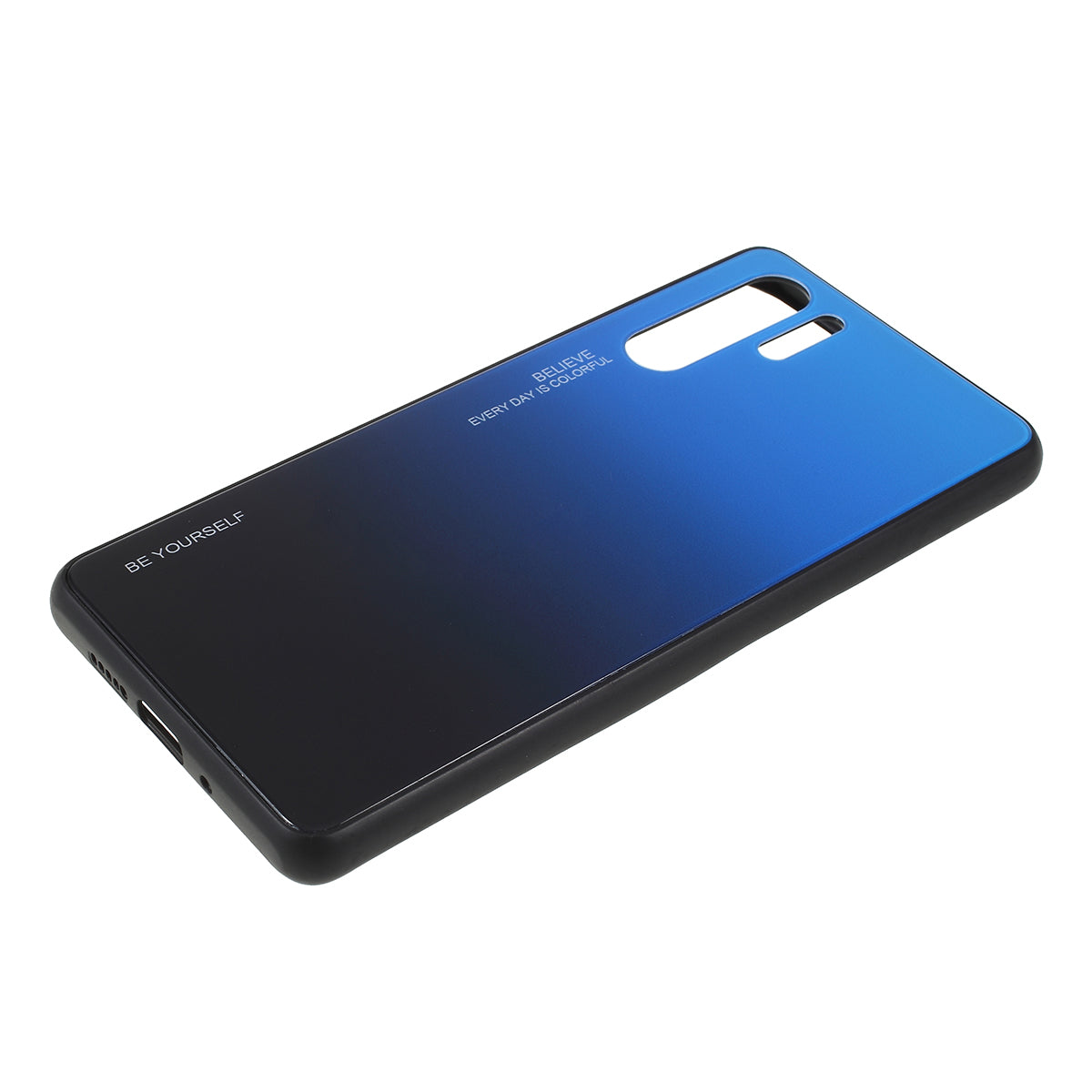 For Huawei P30 Pro Gradient Color Glass + PC + TPU Hybrid Case