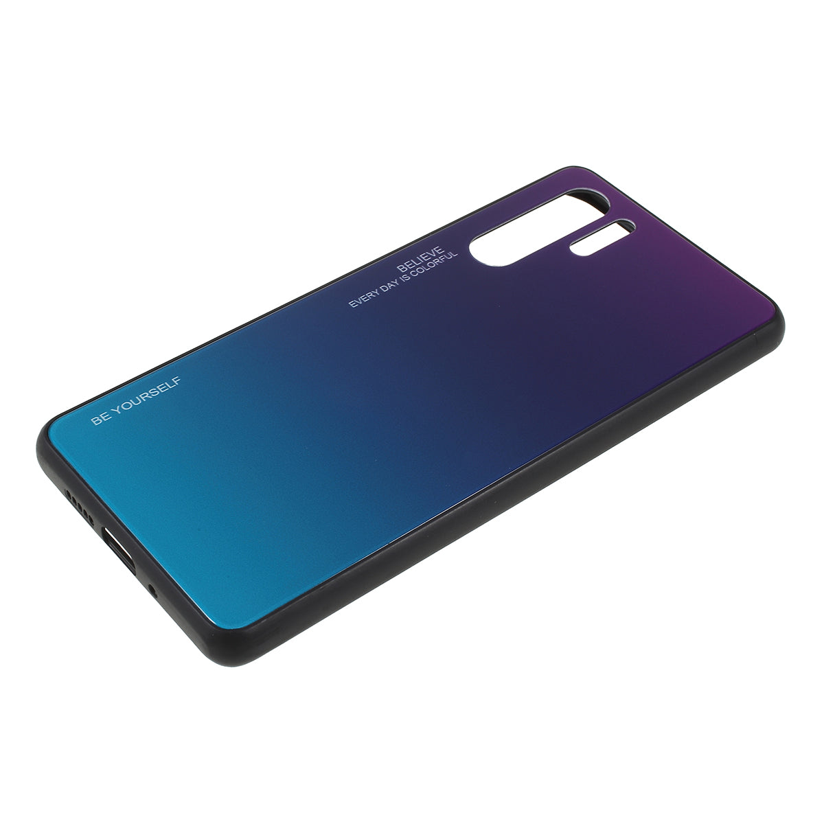 For Huawei P30 Pro Gradient Color Glass + PC + TPU Hybrid Case