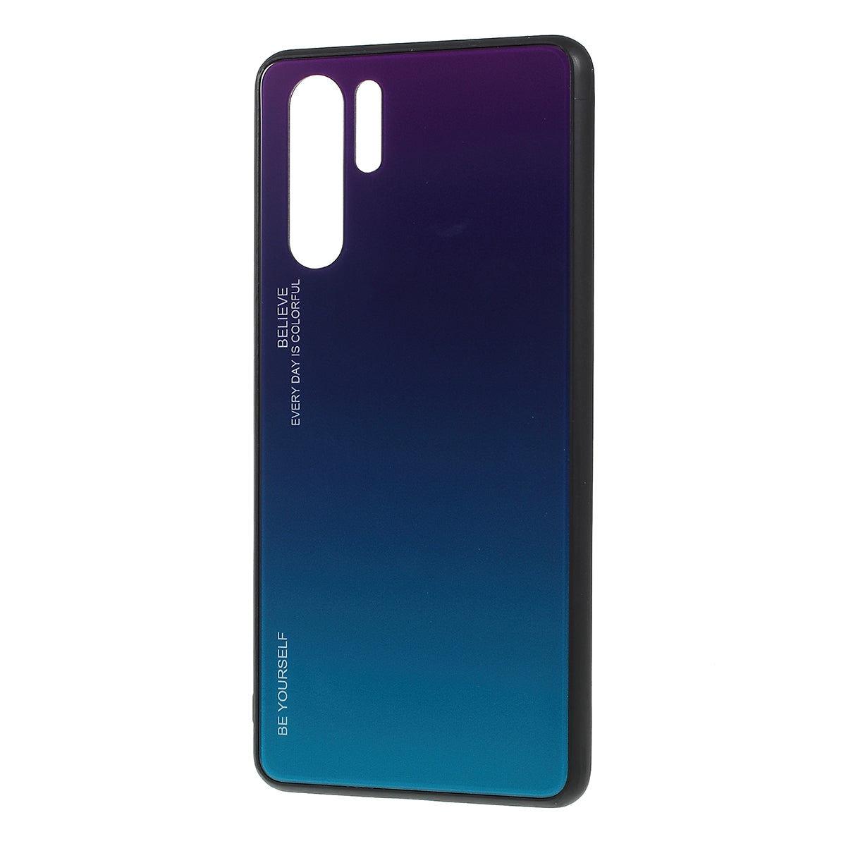 For Huawei P30 Pro Gradient Color Glass + PC + TPU Hybrid Case