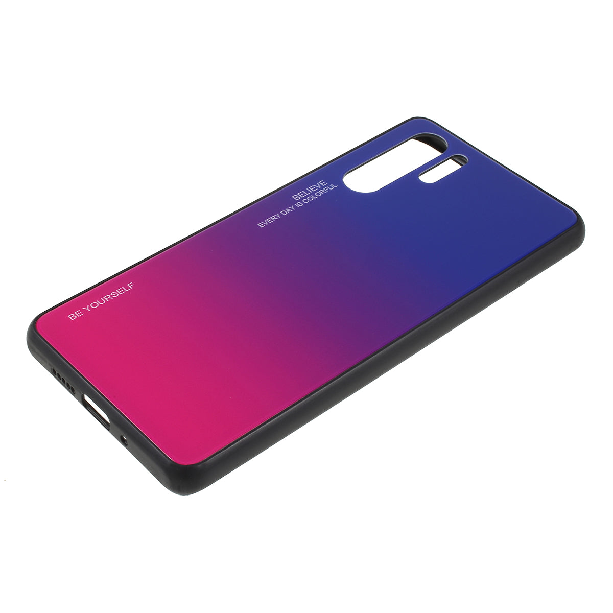 For Huawei P30 Pro Gradient Color Glass + PC + TPU Hybrid Case
