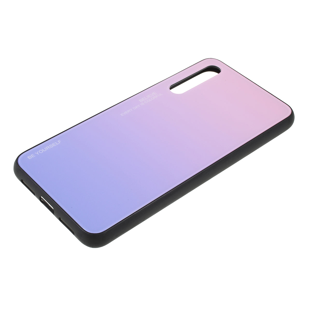 For Huawei P20 Pro Gradient Color Glass + PC + TPU Hybrid Mobile Phone Case