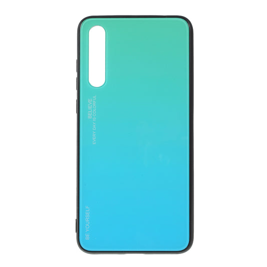 For Huawei P20 Pro Gradient Color Glass + PC + TPU Hybrid Mobile Phone Case