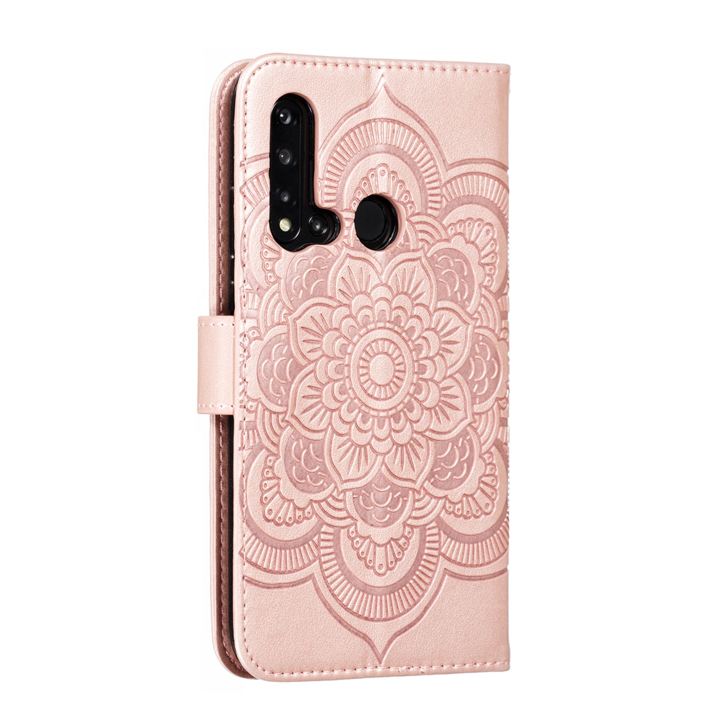For Huawei P20 lite (2019) / nova 5i Imprint Mandala Flower Leather Wallet Shell