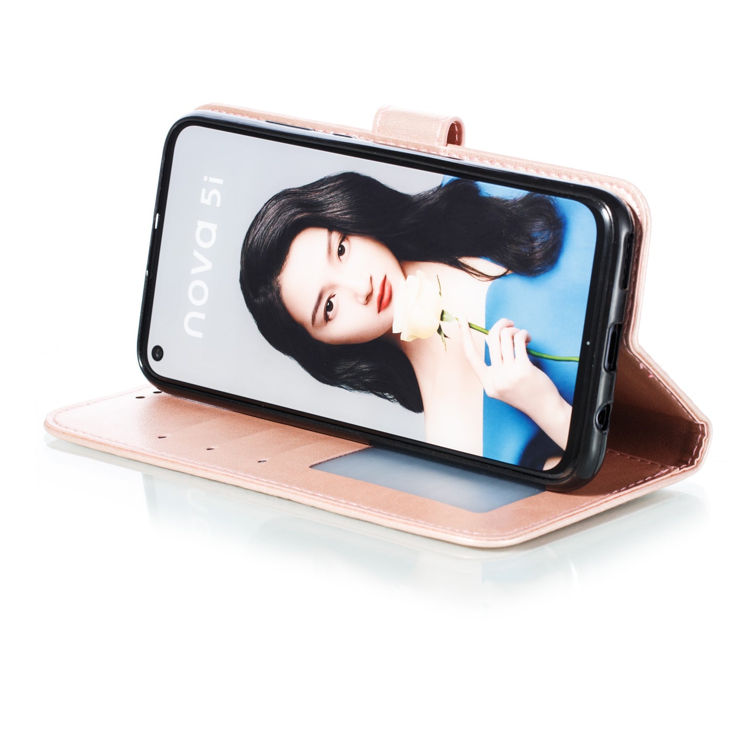 For Huawei P20 lite (2019) / nova 5i Imprint Mandala Flower Leather Wallet Shell