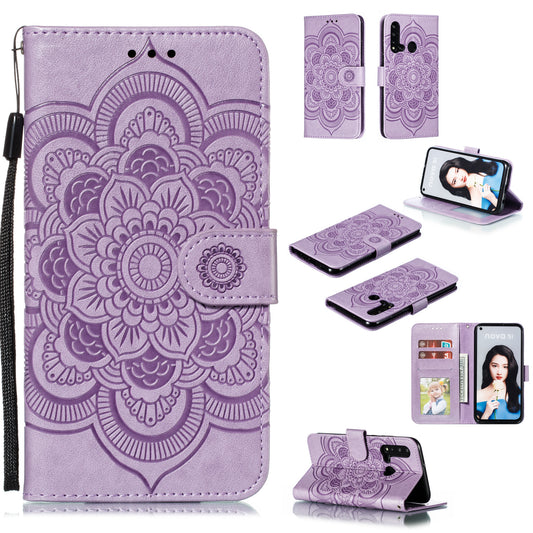 For Huawei P20 lite (2019) / nova 5i Imprint Mandala Flower Leather Wallet Shell