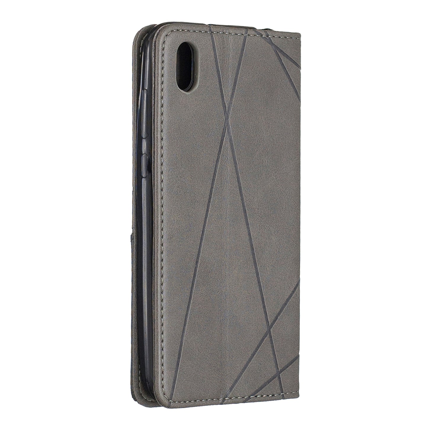Geometric Pattern Leather Card Holder Case for Huawei Y5 (2019) / Honor 8S