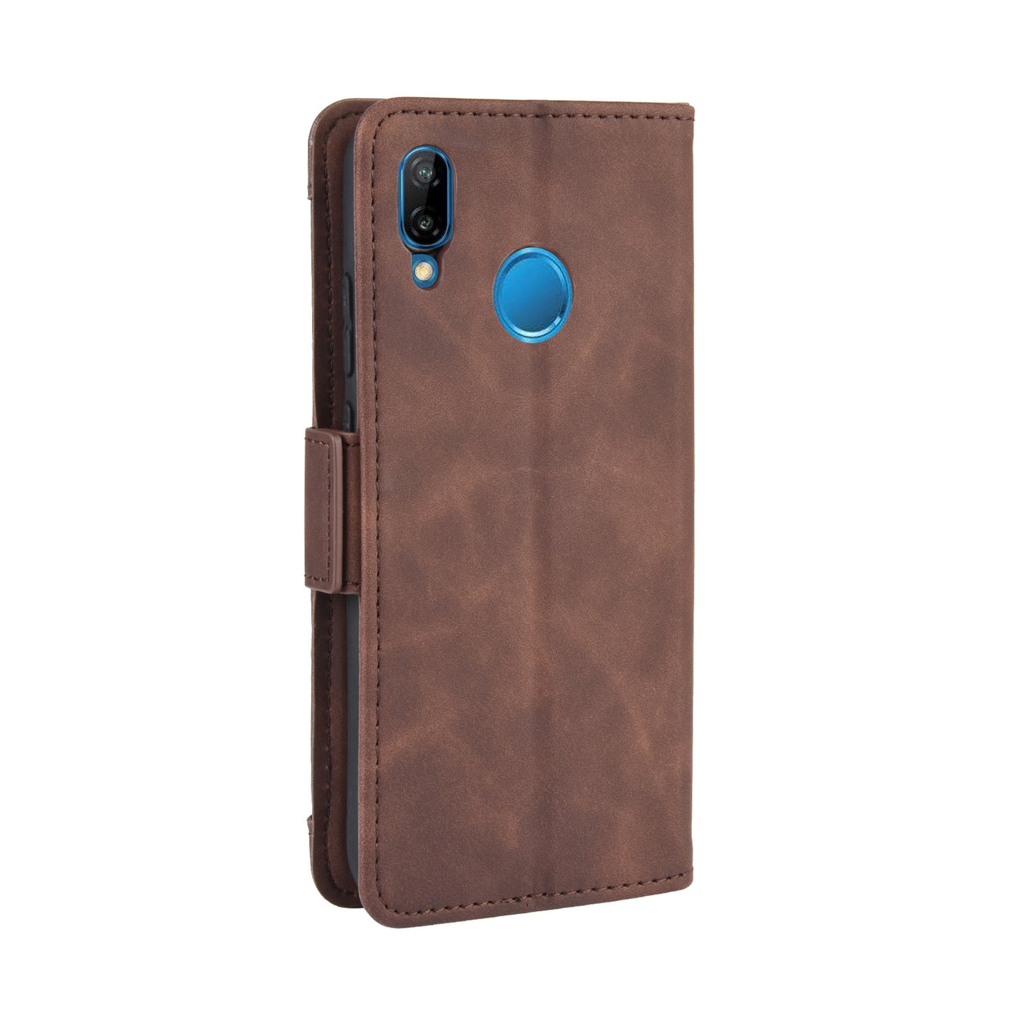 For Huawei P20 Lite (2018)/Nova 3e Protective Shell Leather Wallet Stand with Multiple Card Slots Phone Case