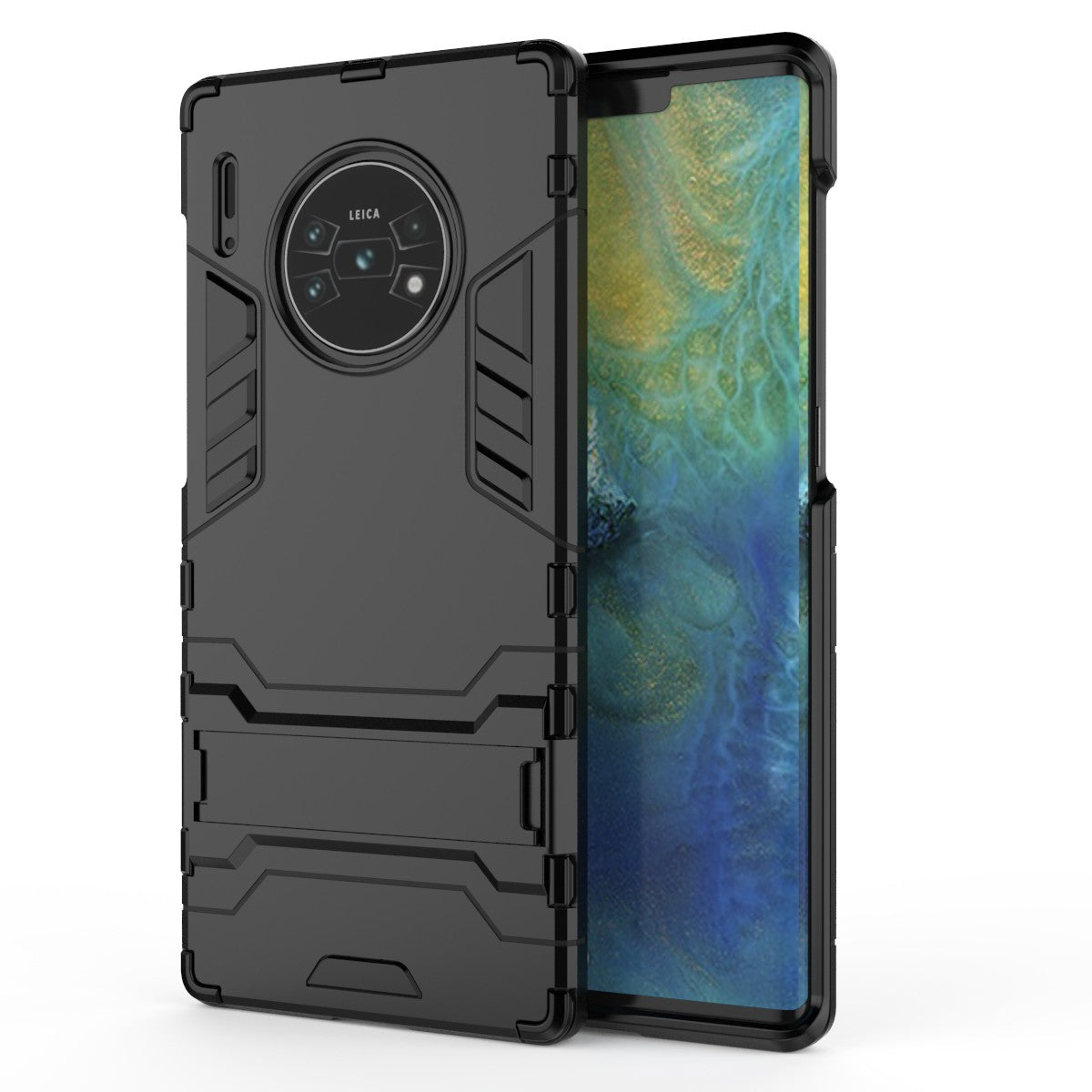 2-in-1 Plastic + TPU Combo Shell with Kickstand for Huawei Mate 30 Pro