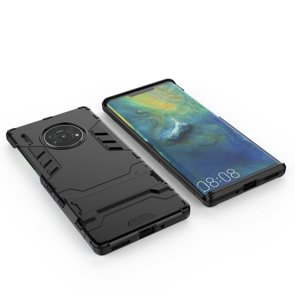 2-in-1 Plastic + TPU Combo Shell with Kickstand for Huawei Mate 30 Pro