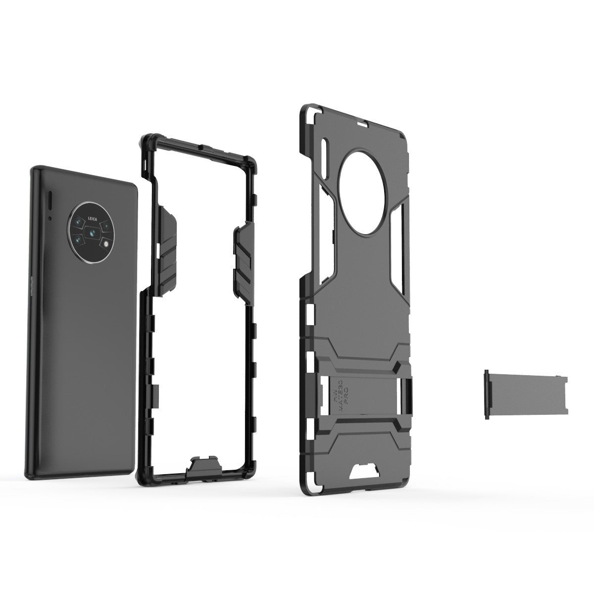 2-in-1 Plastic + TPU Combo Shell with Kickstand for Huawei Mate 30 Pro