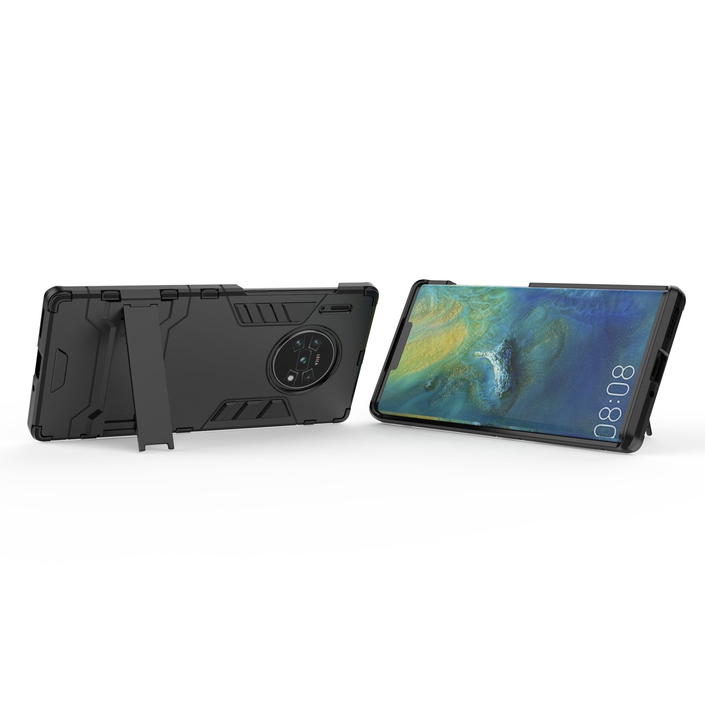 2-in-1 Plastic + TPU Combo Shell with Kickstand for Huawei Mate 30 Pro
