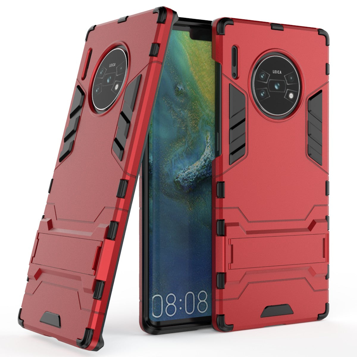 2-in-1 Plastic + TPU Combo Shell with Kickstand for Huawei Mate 30 Pro
