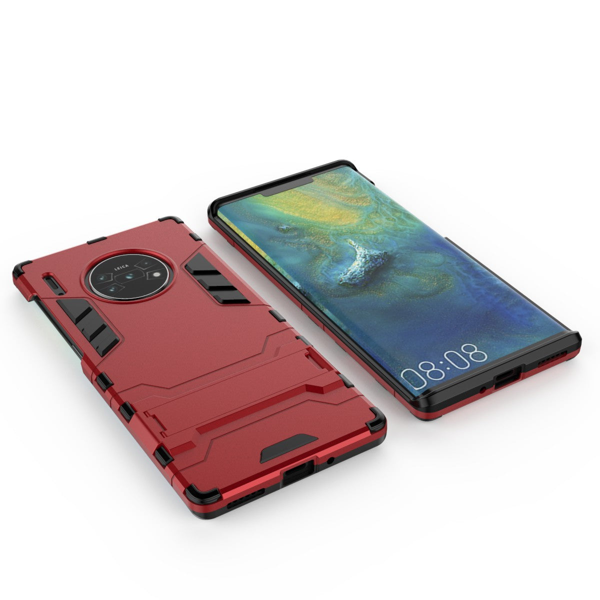 2-in-1 Plastic + TPU Combo Shell with Kickstand for Huawei Mate 30 Pro