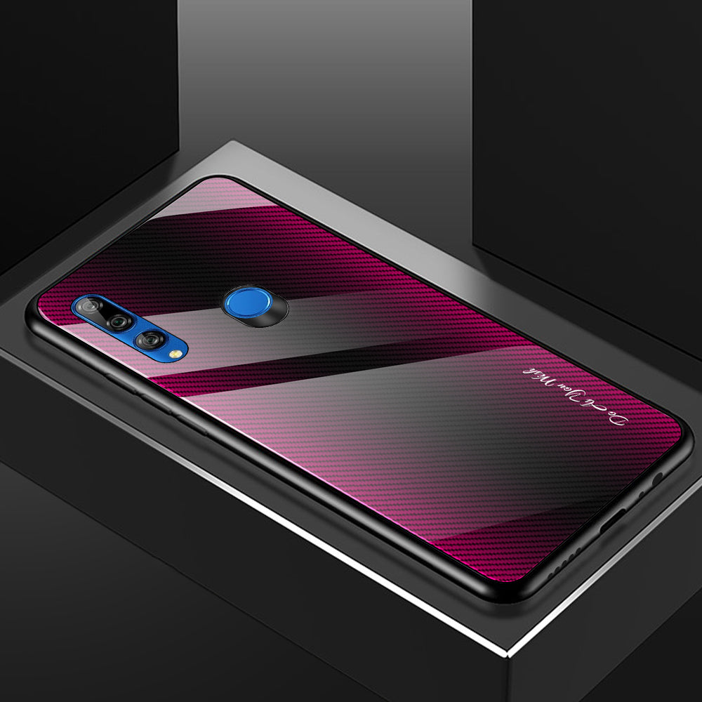 Gradient PC+Tempered Glass Back+Soft TPU Edge Case for Huawei Y9 Prime 2019