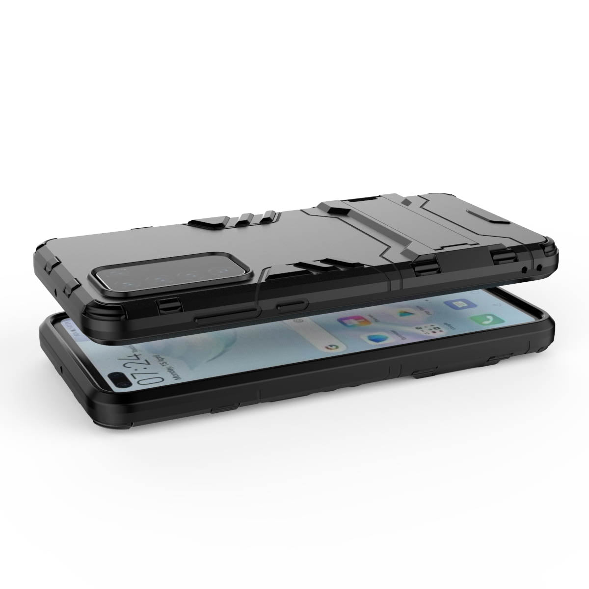2-in-1 Plastic + TPU Phone Shell with Kickstand Cover for Huawei P40