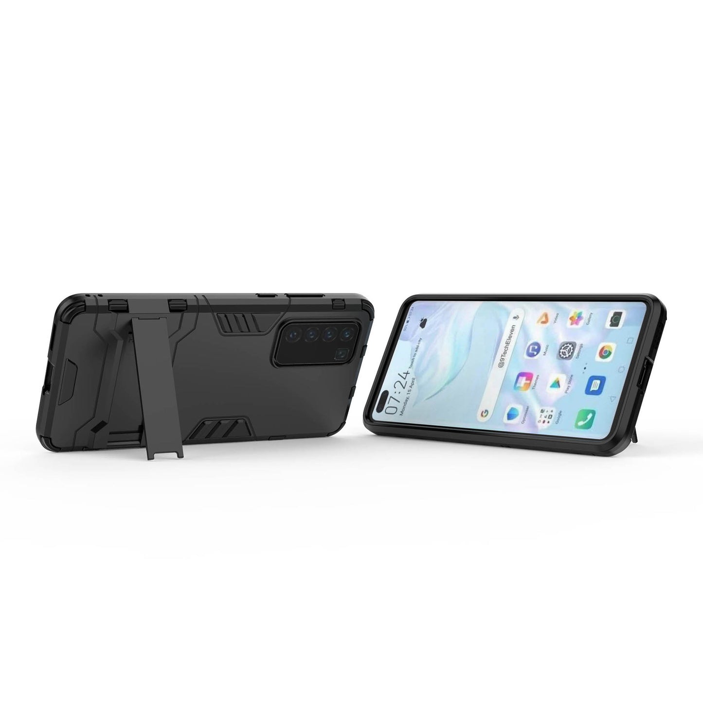 2-in-1 Plastic + TPU Phone Shell with Kickstand Cover for Huawei P40
