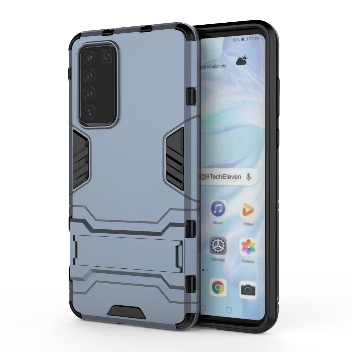 2-in-1 Plastic + TPU Phone Shell with Kickstand Cover for Huawei P40