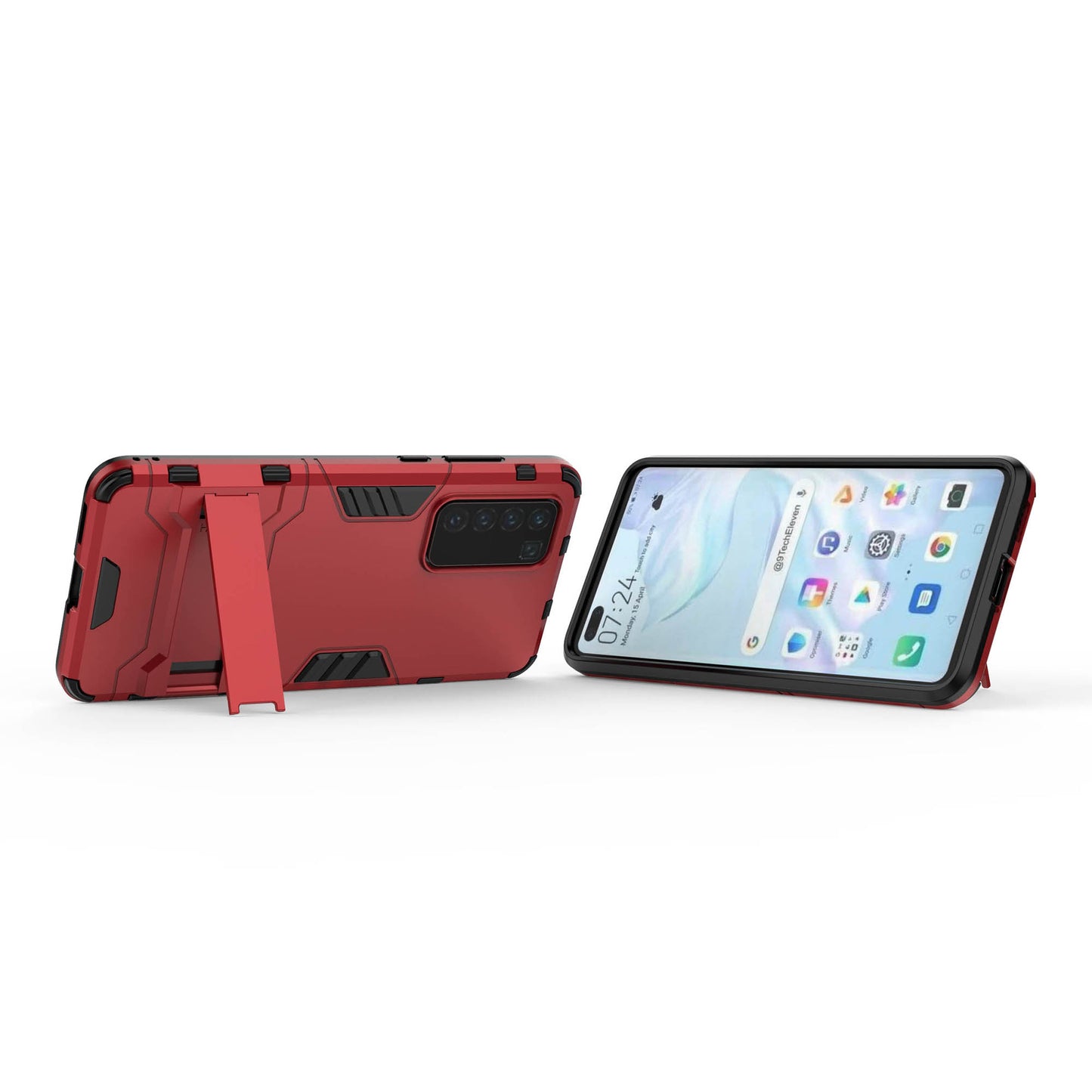 2-in-1 Plastic + TPU Phone Shell with Kickstand Cover for Huawei P40