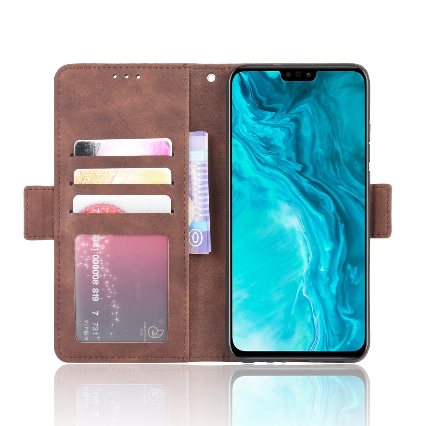For Honor 9X Lite Leather Case with Multiple Card Slots Wallet