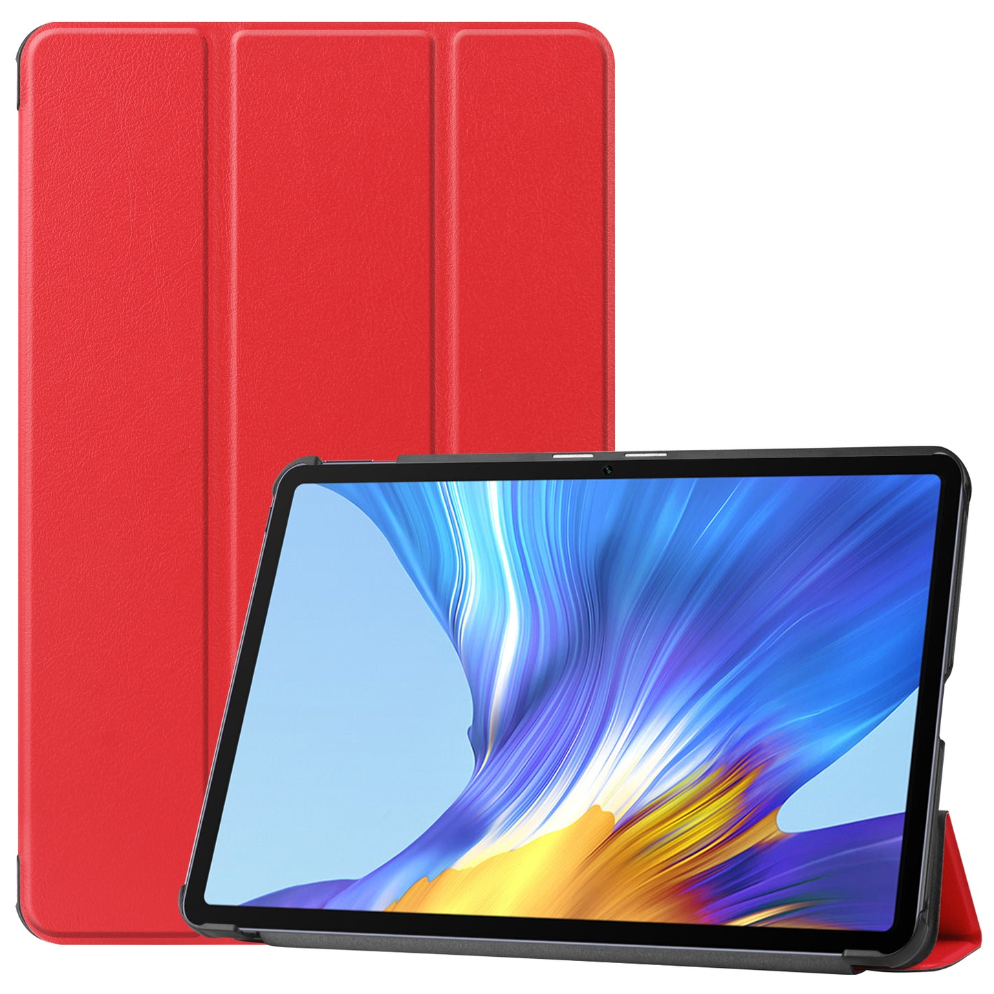 For Huawei MatePad 10.4 (2020)/(2022)/Honor V6 PU Leather Case Protective Shell Shockproof Three-fold Stand Tablet Cover