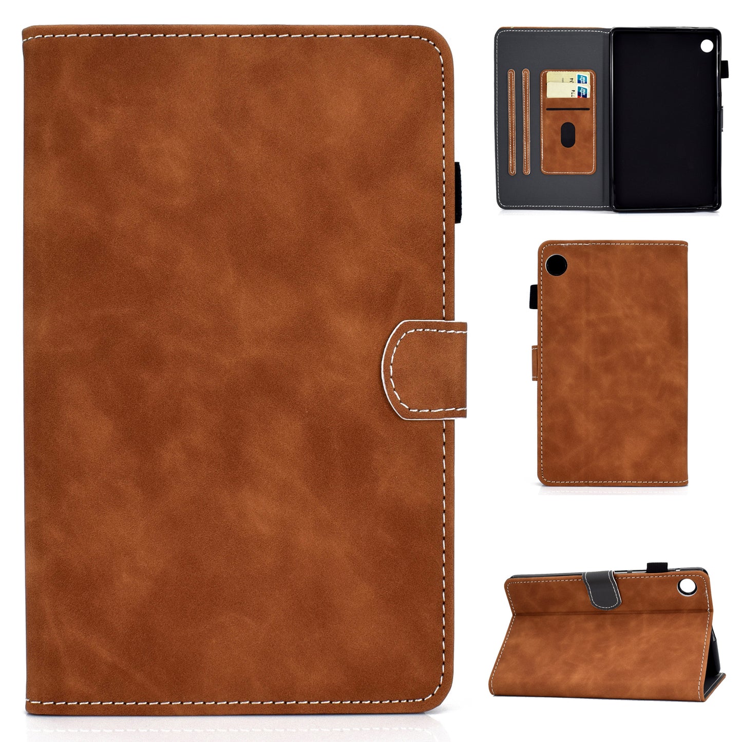 Leather Stand Case with Card Slots for Huawei MatePad T8