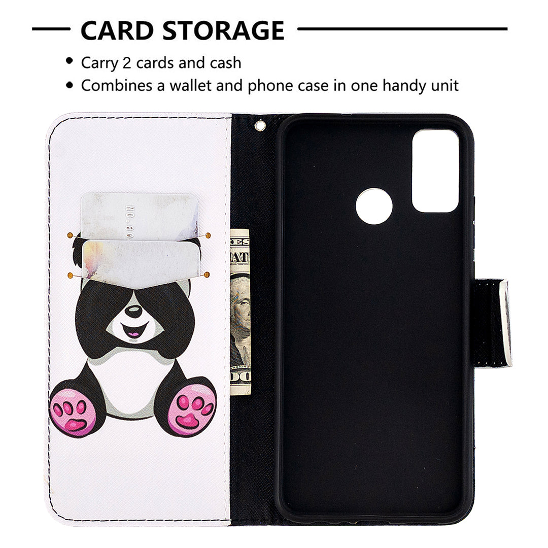 Pattern Printing Wallet Stand Leather Mobile Phone Shell for Honor 9X Lite