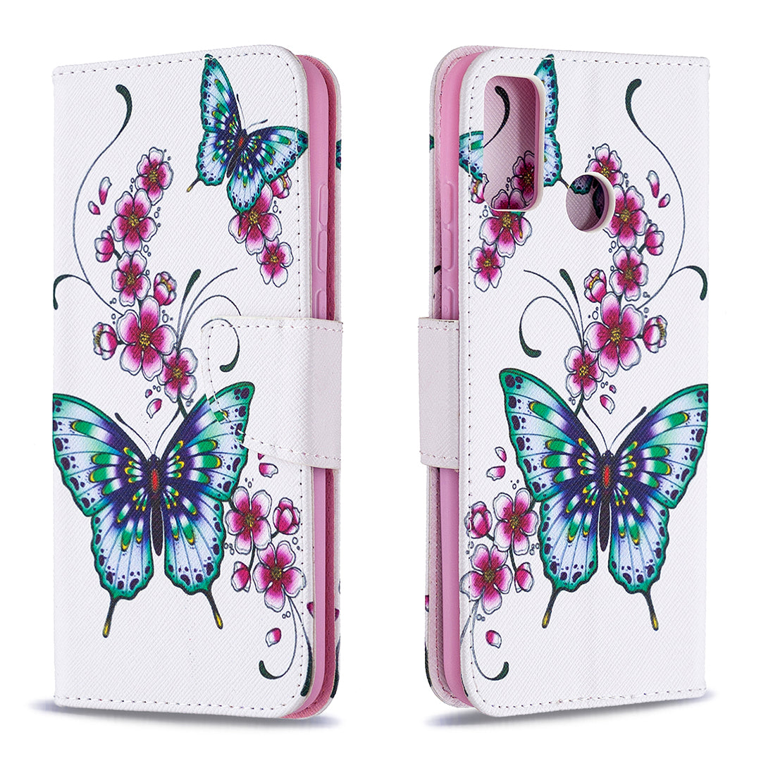 Pattern Printing Wallet Stand Leather Mobile Phone Shell for Honor 9X Lite