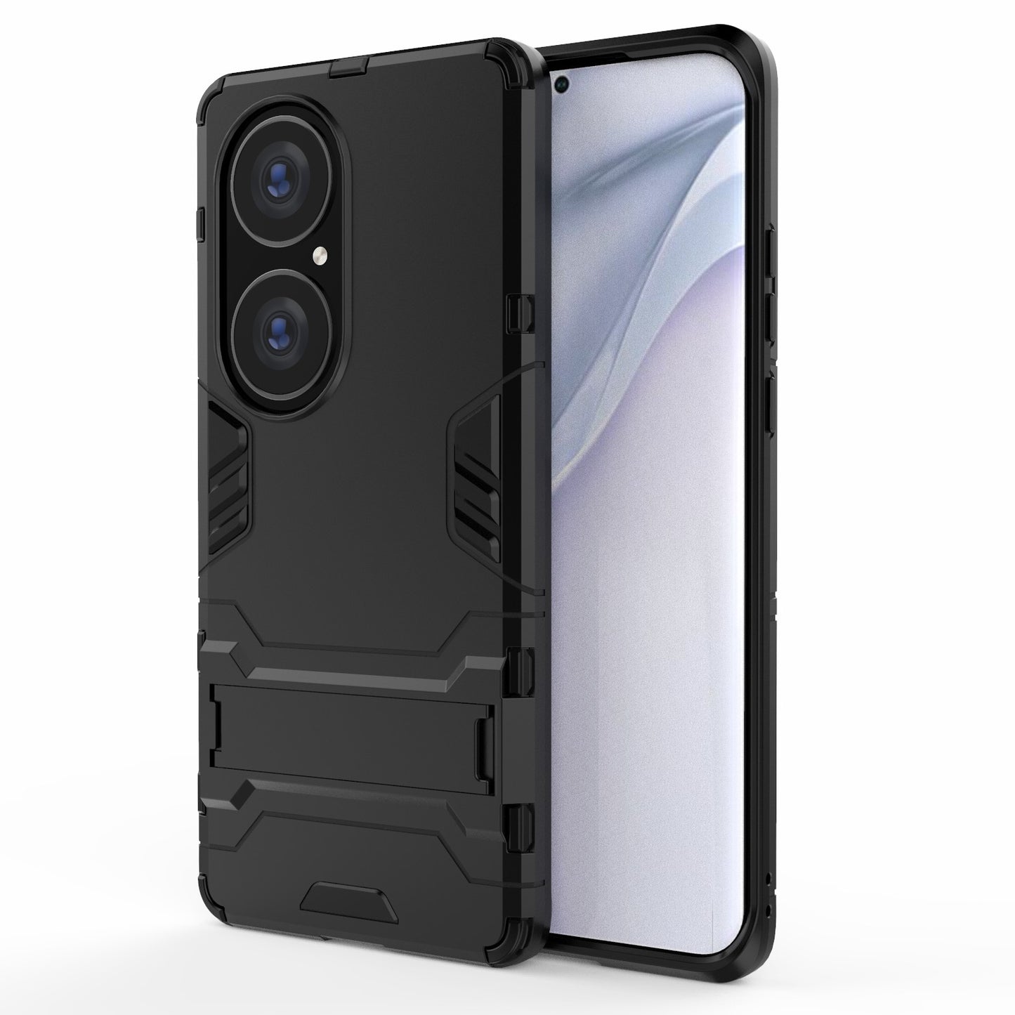 2 in 1 Kickstand Design Hybrid Phone Protector Full Protection Cover Case for Huawei P50 Pro