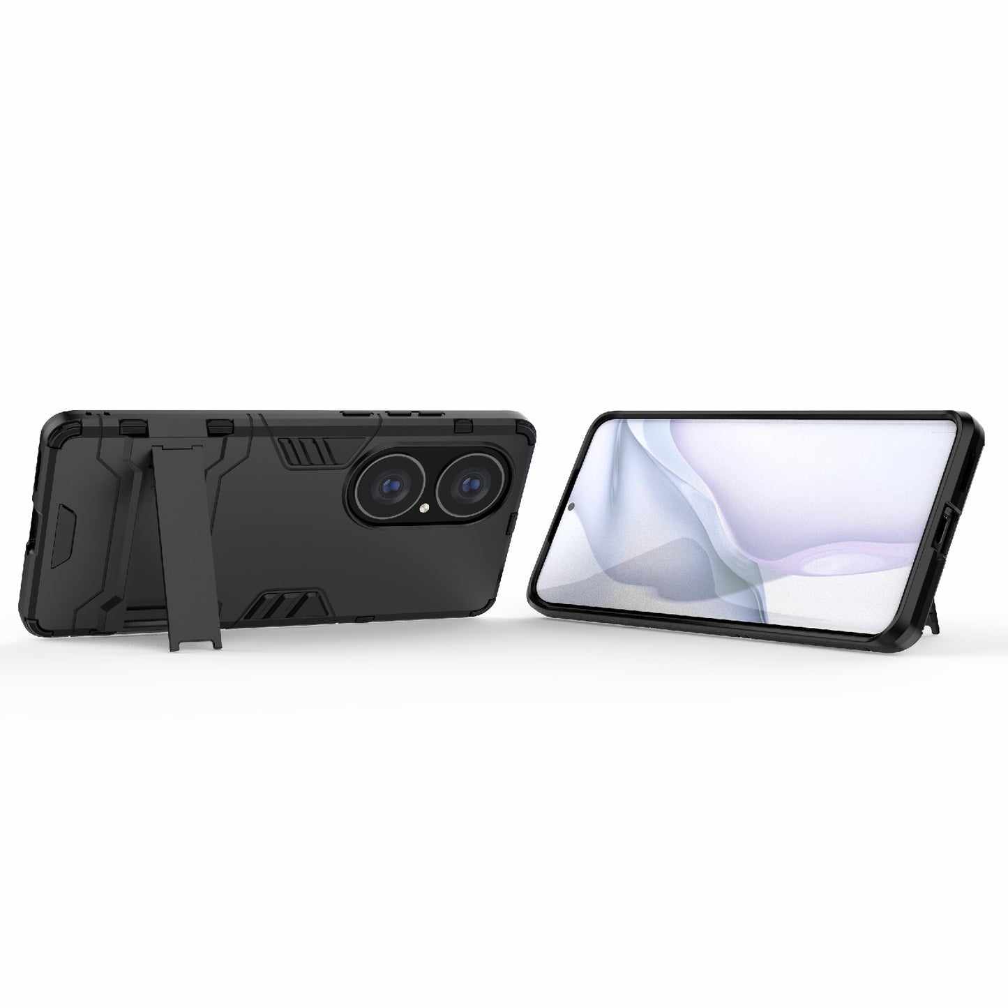 2 in 1 Kickstand Design Hybrid Phone Protector Full Protection Cover Case for Huawei P50 Pro