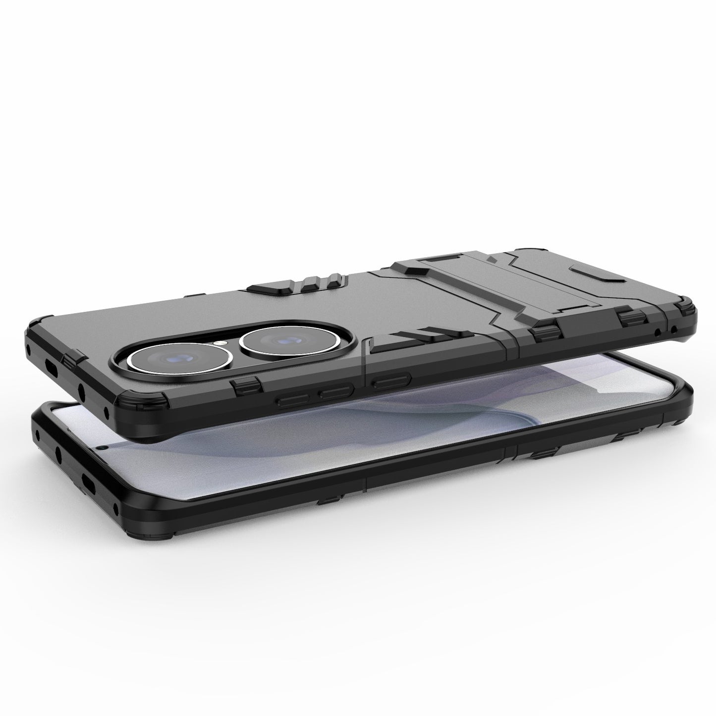 2 in 1 Kickstand Design Hybrid Phone Protector Full Protection Cover Case for Huawei P50 Pro