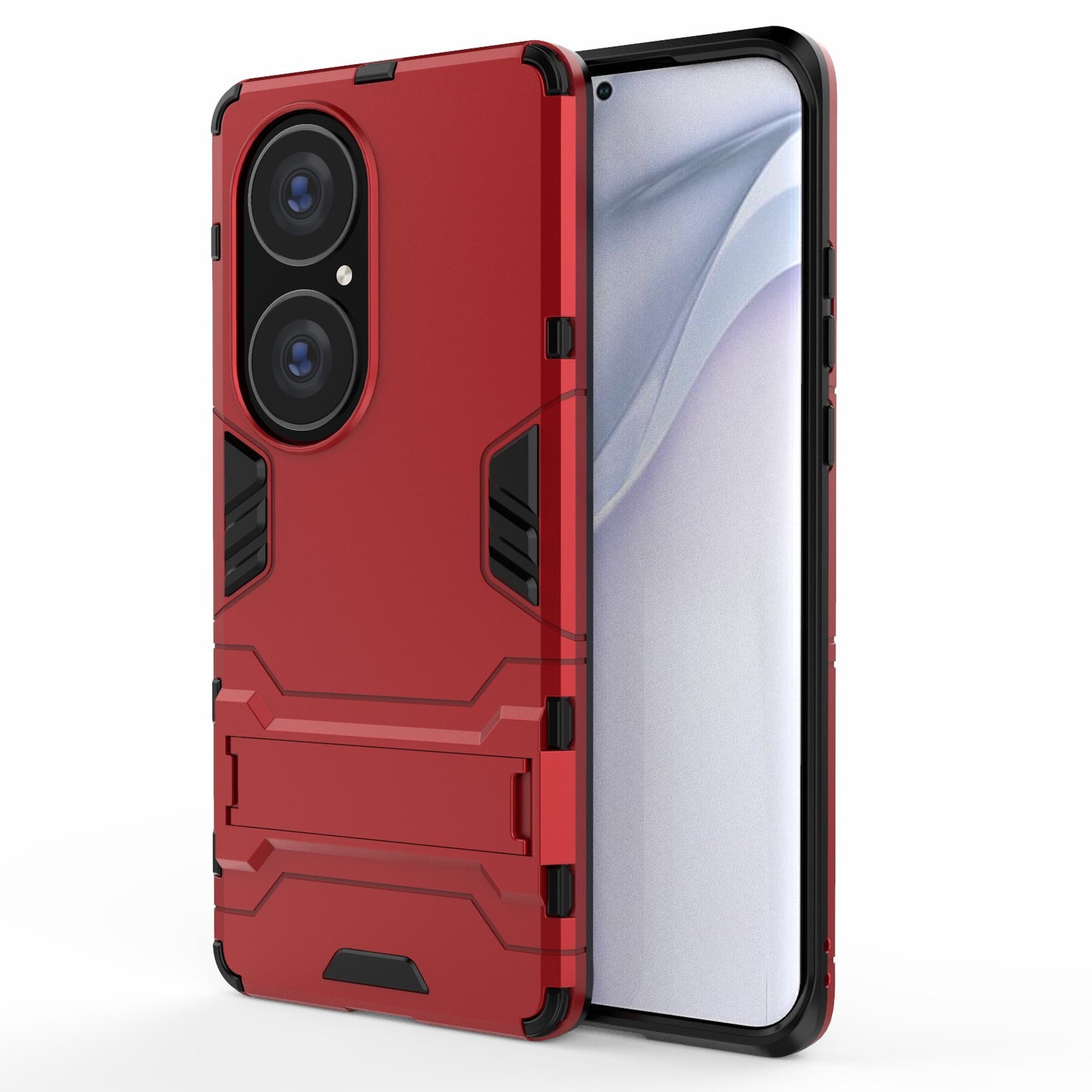 2 in 1 Kickstand Design Hybrid Phone Protector Full Protection Cover Case for Huawei P50 Pro