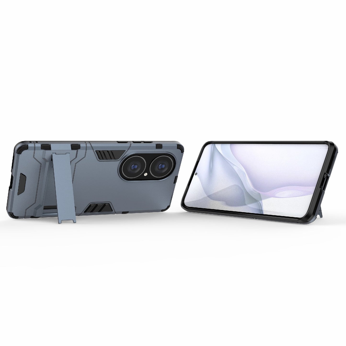 2 in 1 Kickstand Design Hybrid Phone Protector Full Protection Cover Case for Huawei P50 Pro