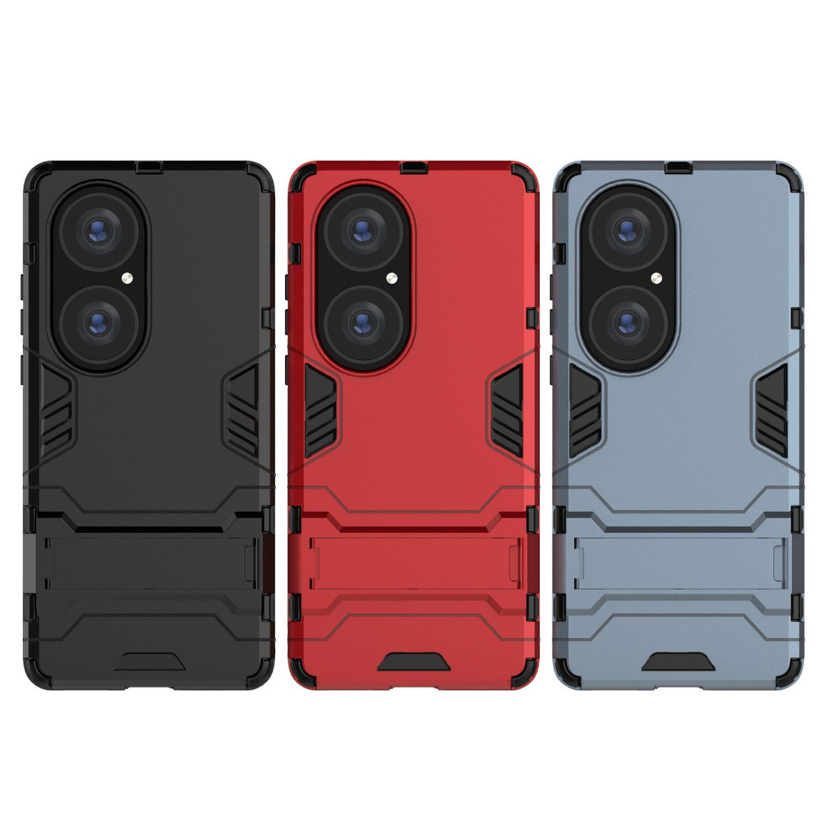 2 in 1 Kickstand Design Hybrid Phone Protector Full Protection Cover Case for Huawei P50 Pro